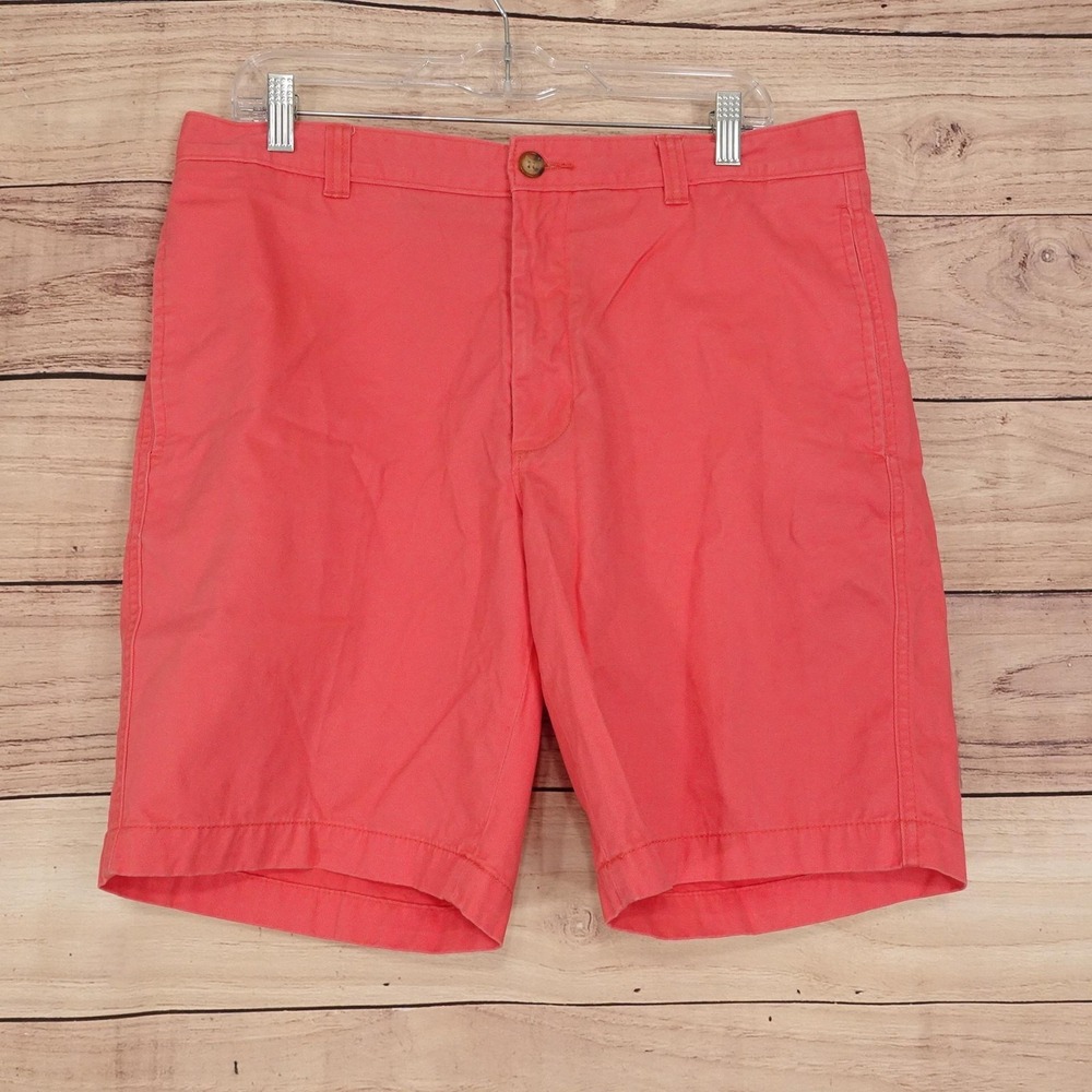 Club Room Shorts Mens 35 Red Chino Cotton Flat Front 9 Inseam Casual Summer
